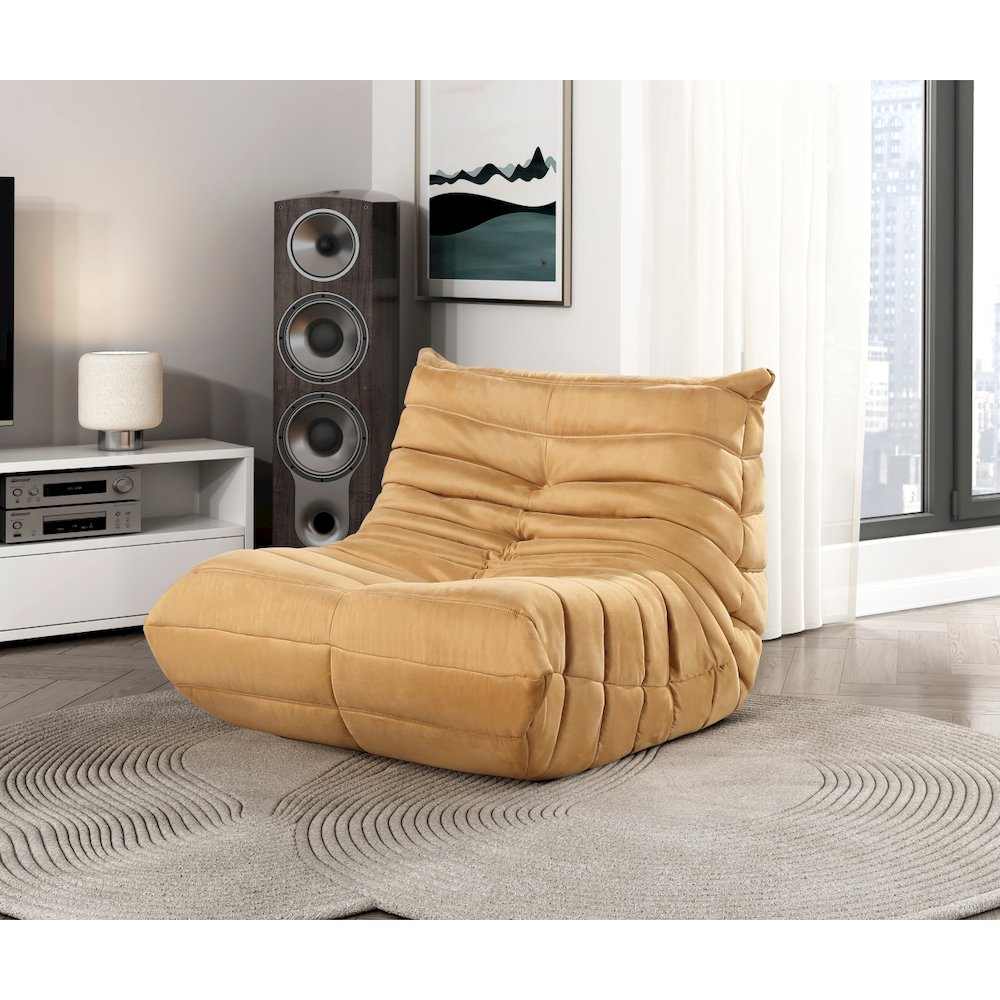 Lexicon Seven Microfiber Accent chair in Yellow