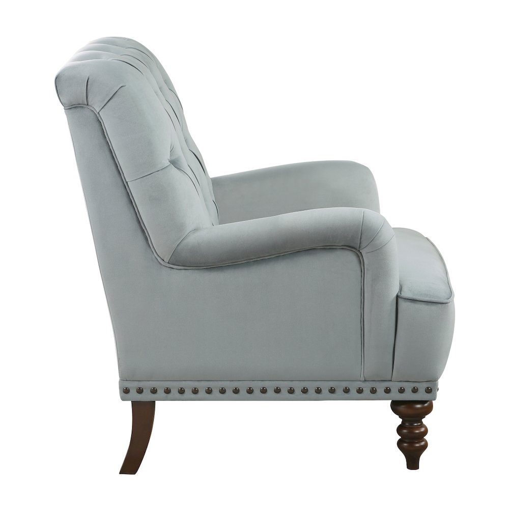 Lexicon Holland Park Textured Fabric Accent Chair in Gray