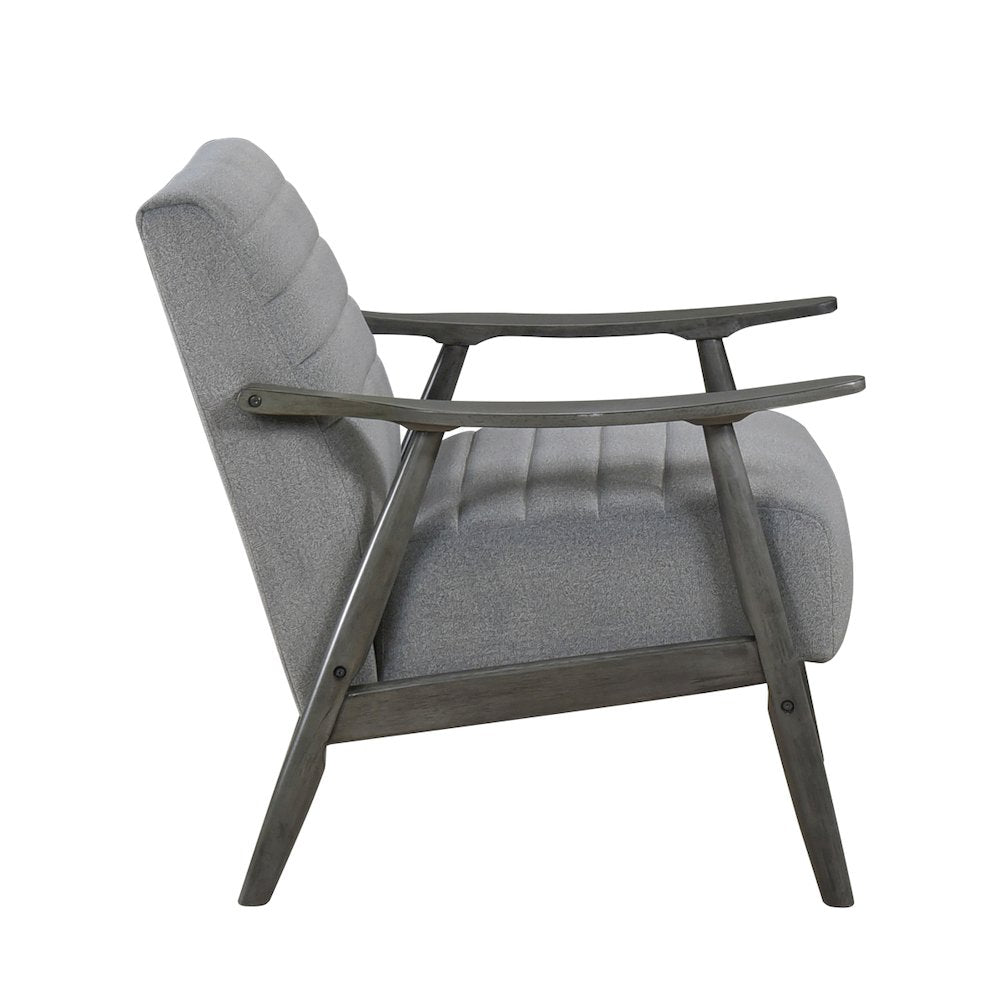Lexicon Greeley Velvet Accent Chair in Gray