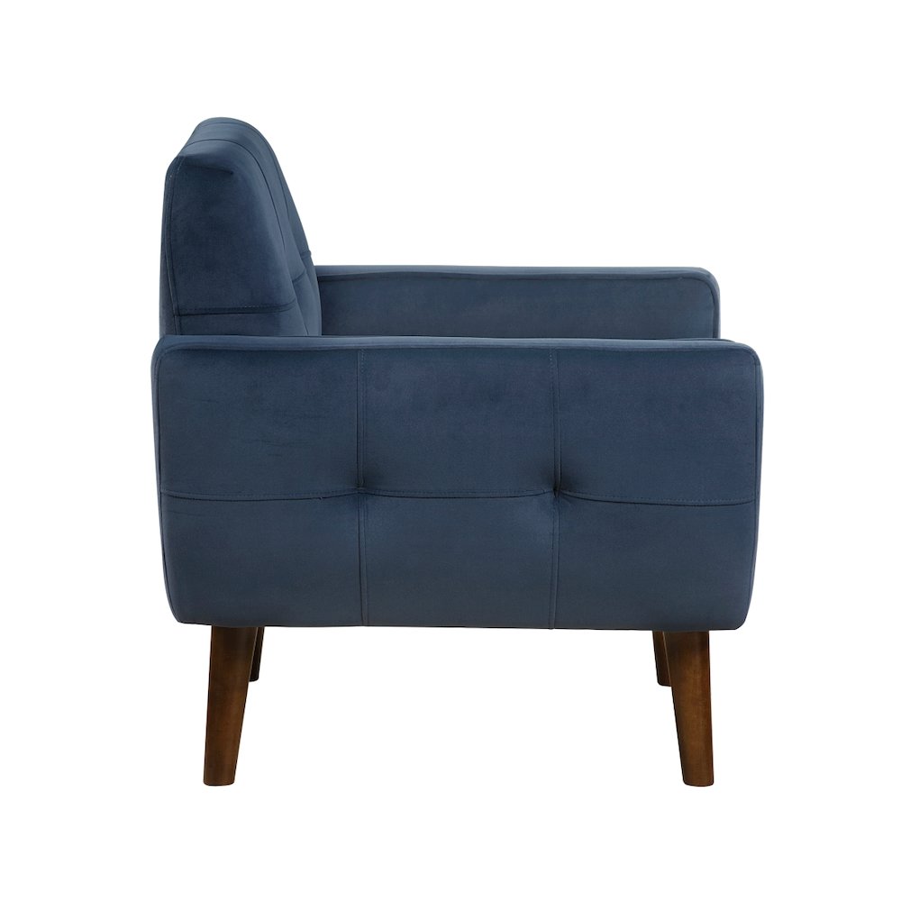 Lexicon Meadow Textured Fabric Accent Chair in Blue