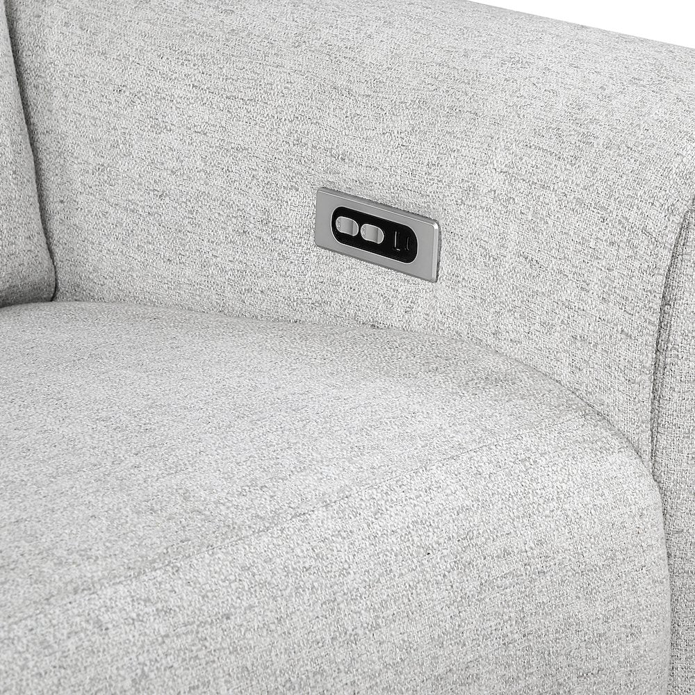 McPherson Chenille 5-Piece Modular Power Reclining Sectional in Cloud