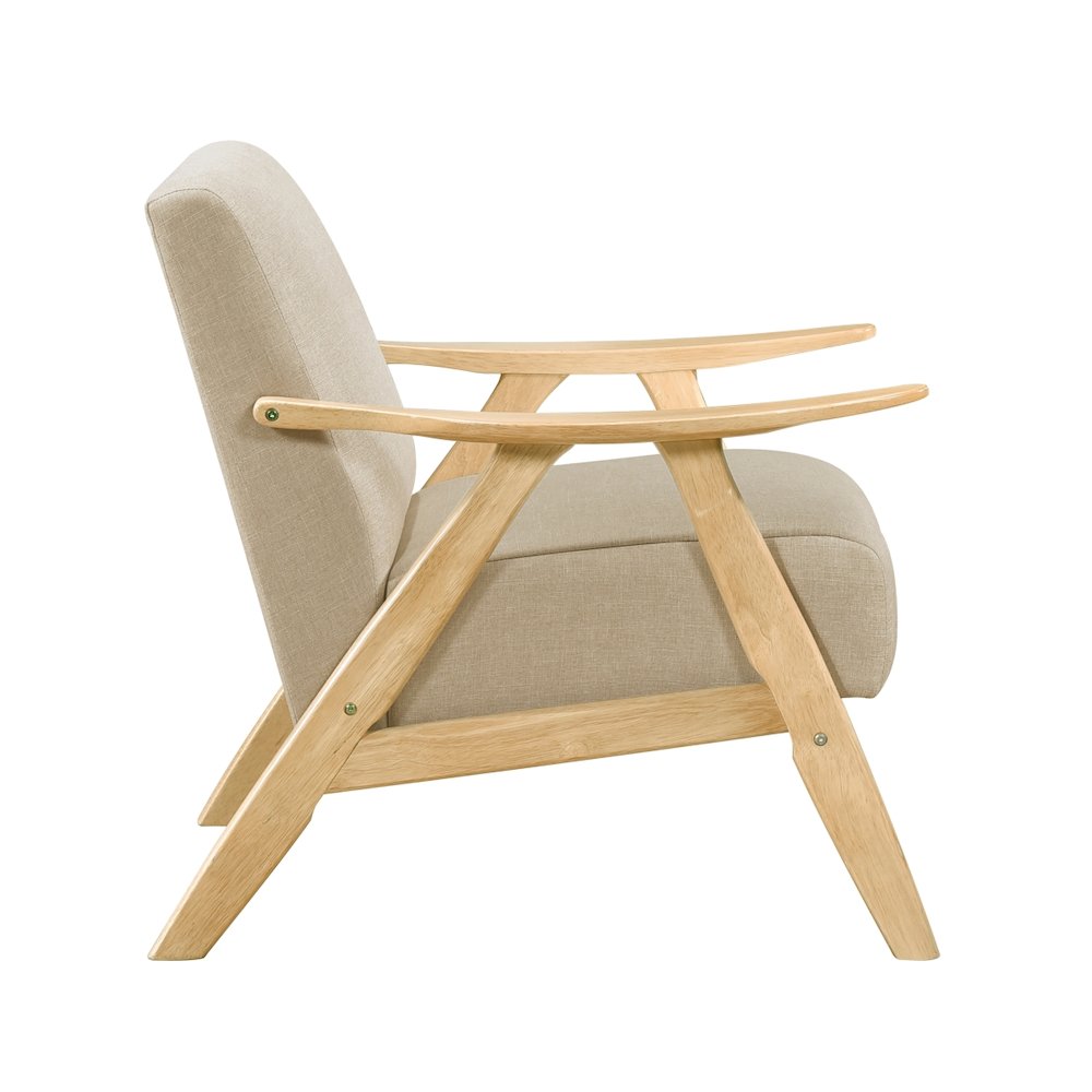 Lexicon Damala Textured Fabric Accent Chair in Light Brown