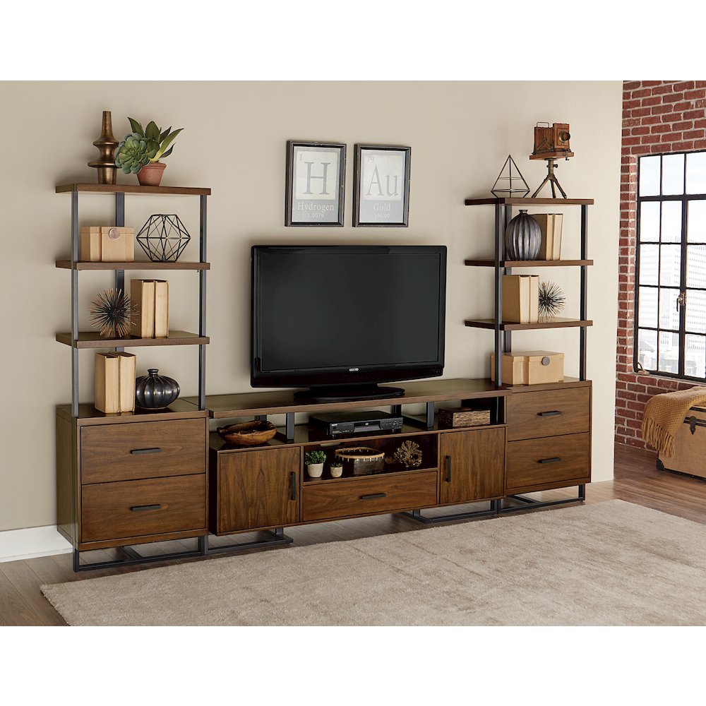 Sedley Rubberwood Side Pier in Walnut