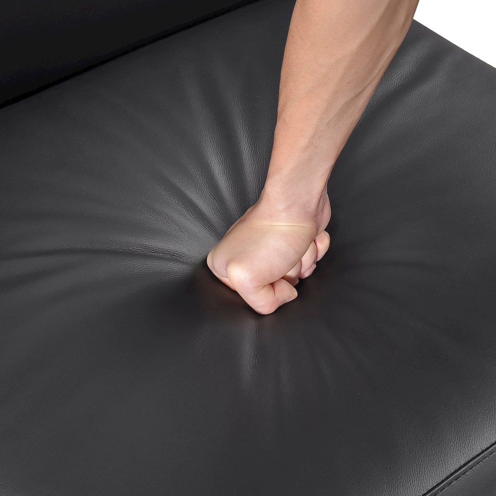 Houghton Leather Accent Chair in Black