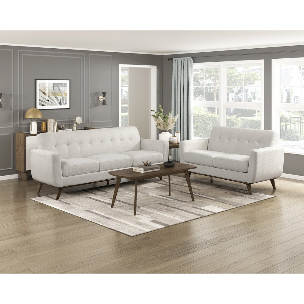 Martina Textured Love Seat in Beige