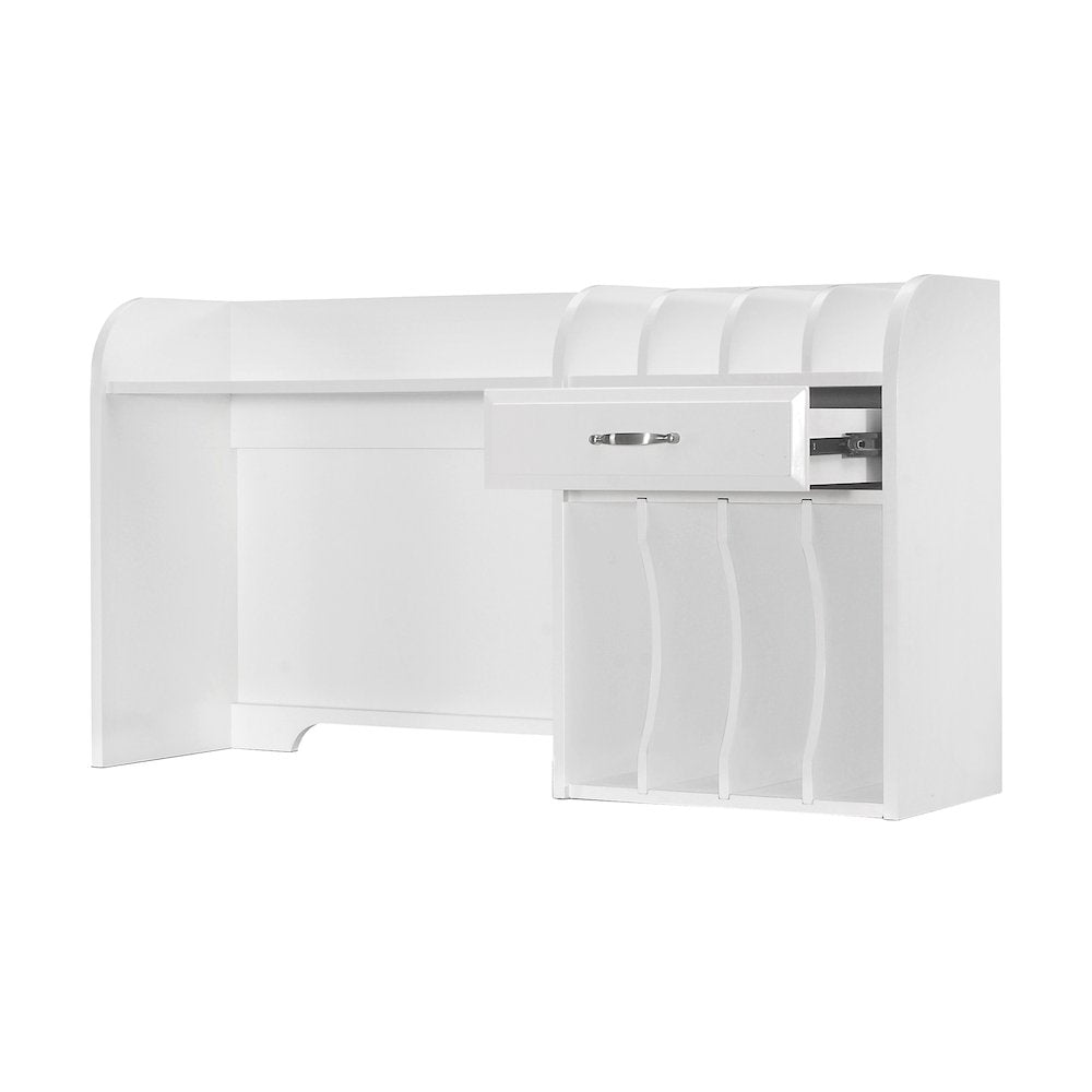 Blanche Asian Hardwood Hutch in White