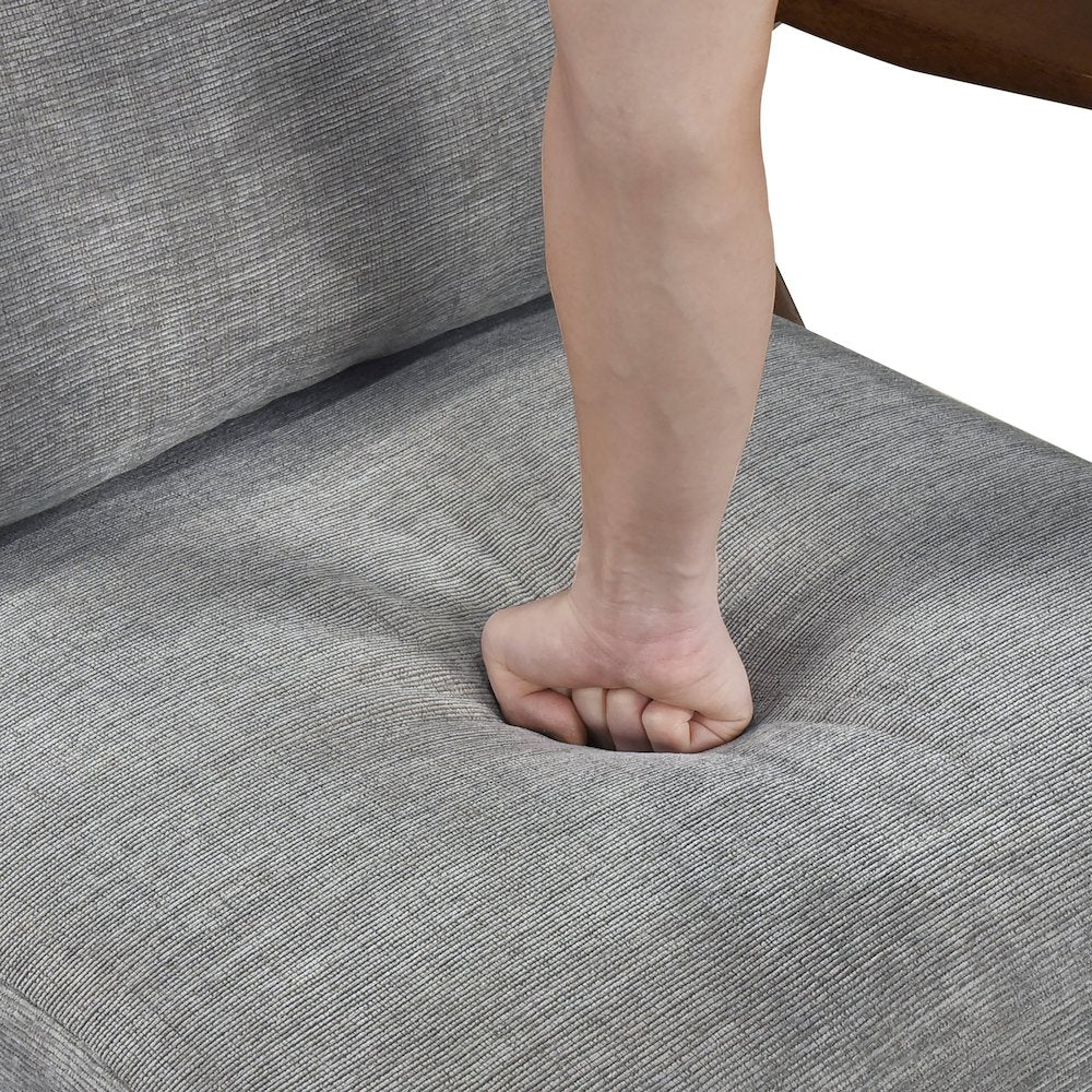 Lennox Chenille Accent Chair in Gray