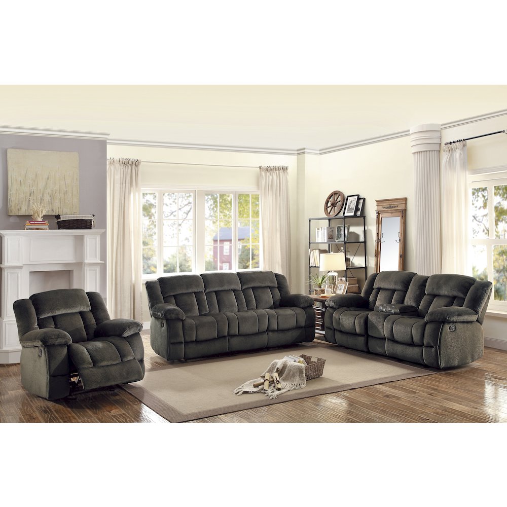 Laurelton Microfiber Glider Reclining Chair In Chocolate