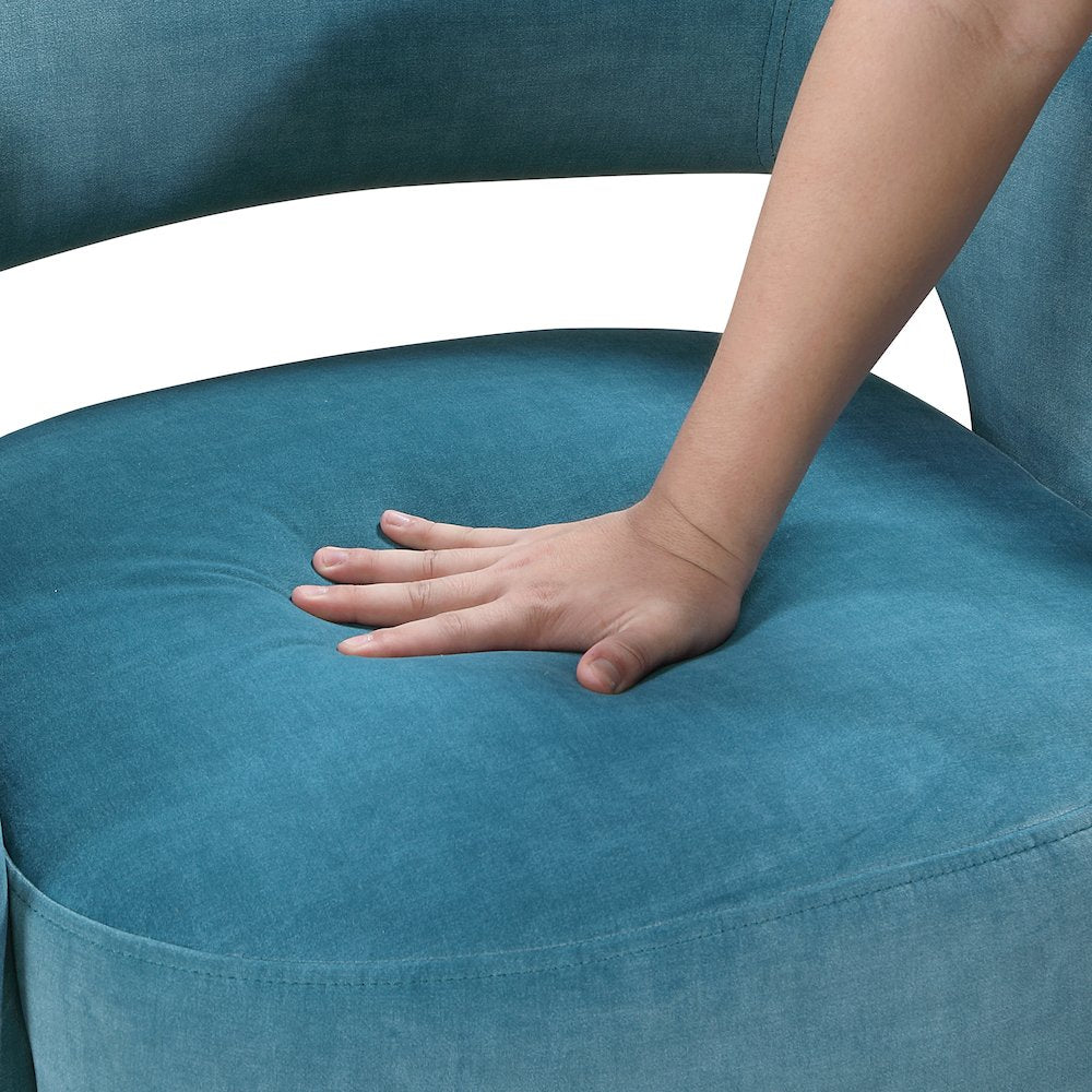 Roslyn Velvet Accent Chair in Dark Teal