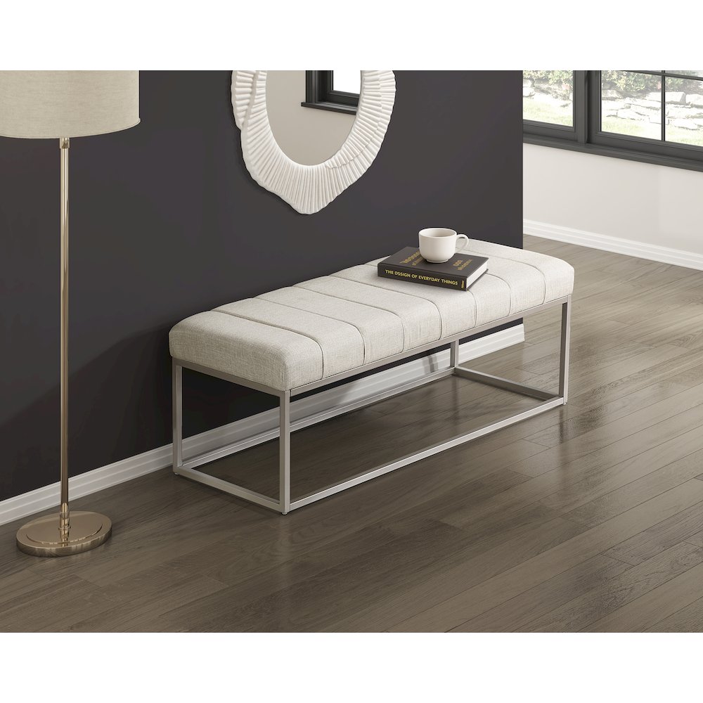 Wendell Textured Bench in Beige