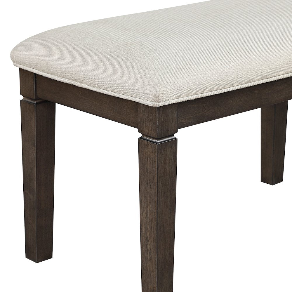 Victoria Asian Hardwood Dining Bench in Dark Espresso