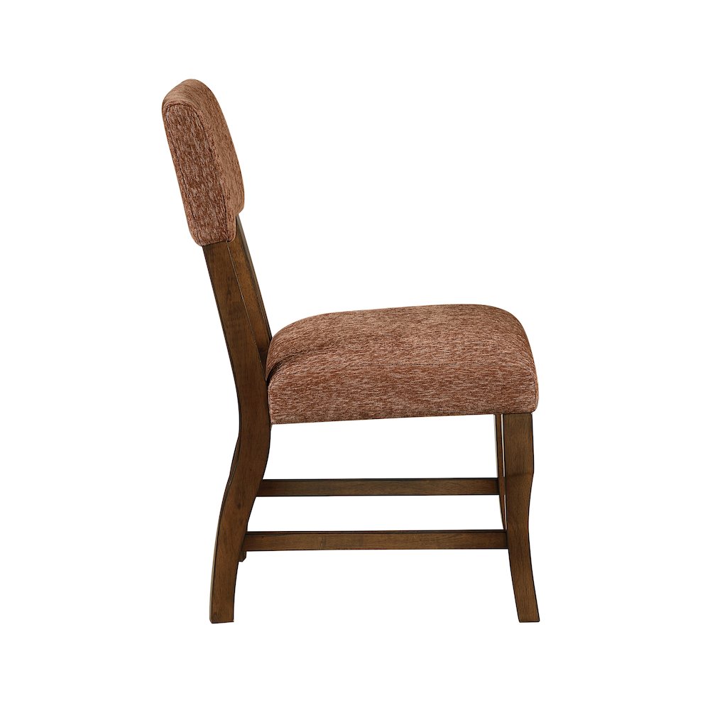 Aiden Chenille Side Chair in Rust
