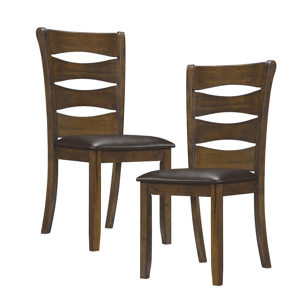 Darla Wood Dining Room Side Chair, set of 2 in Brown