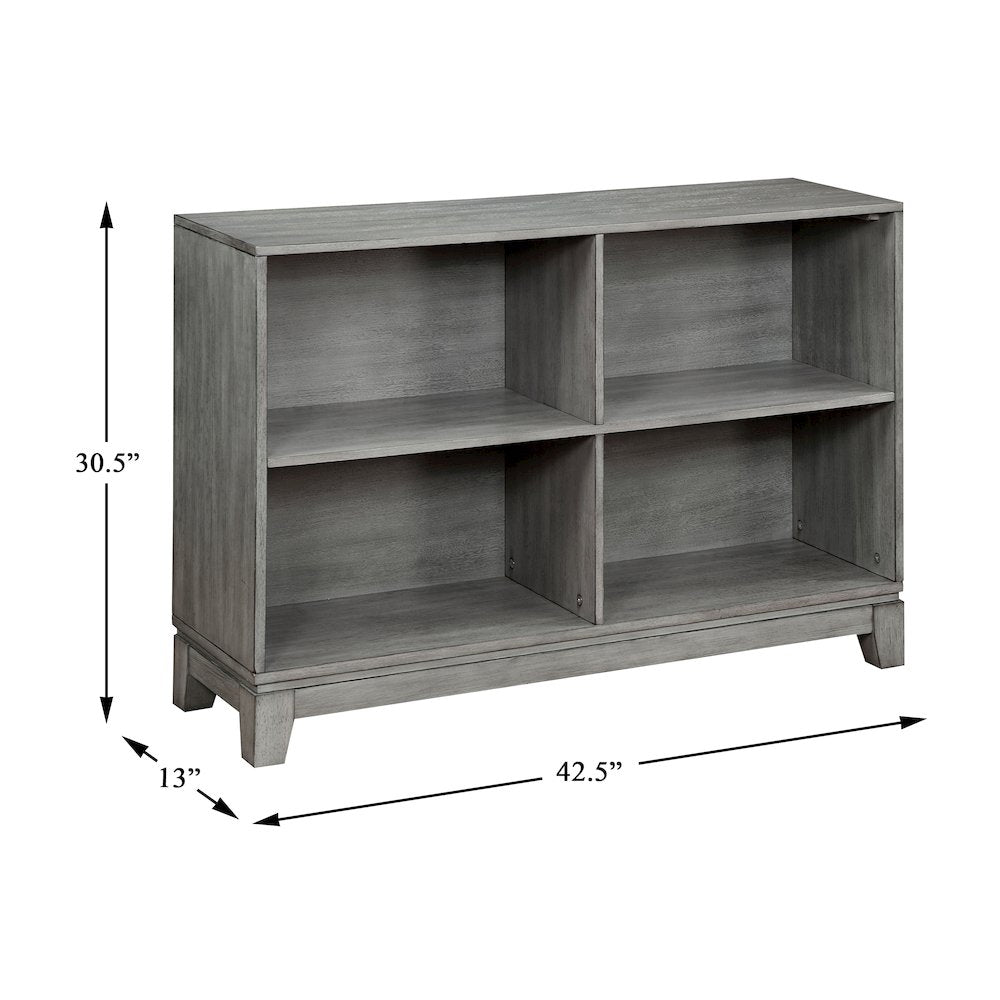 Garretson Acacia Bookcase in Gray