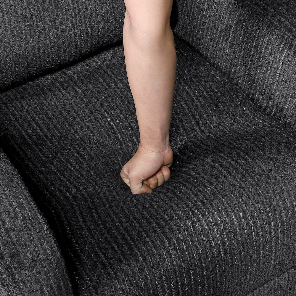 Allen Microfiber Reclining Chair in Dark Gray