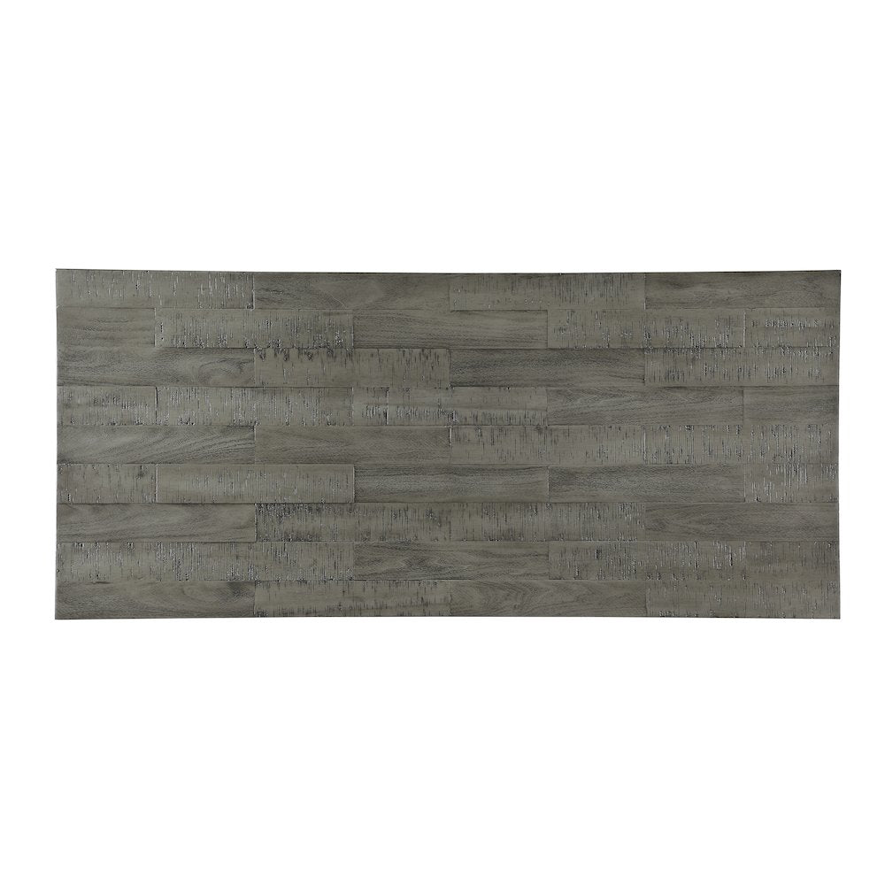 Auburndale Asian Hardwood Counter Height Dining Table in Light Gray