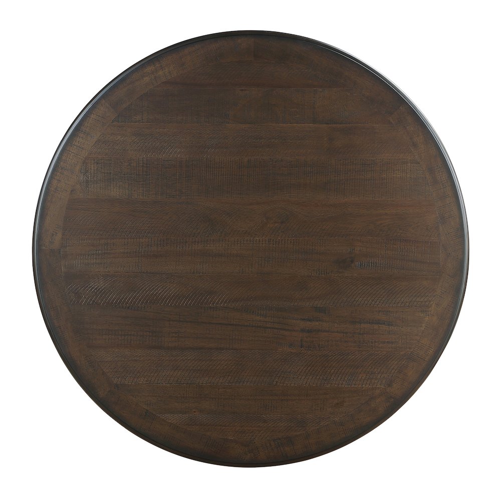 Asher Wood Dining Room Table in Brown and Black Finish
