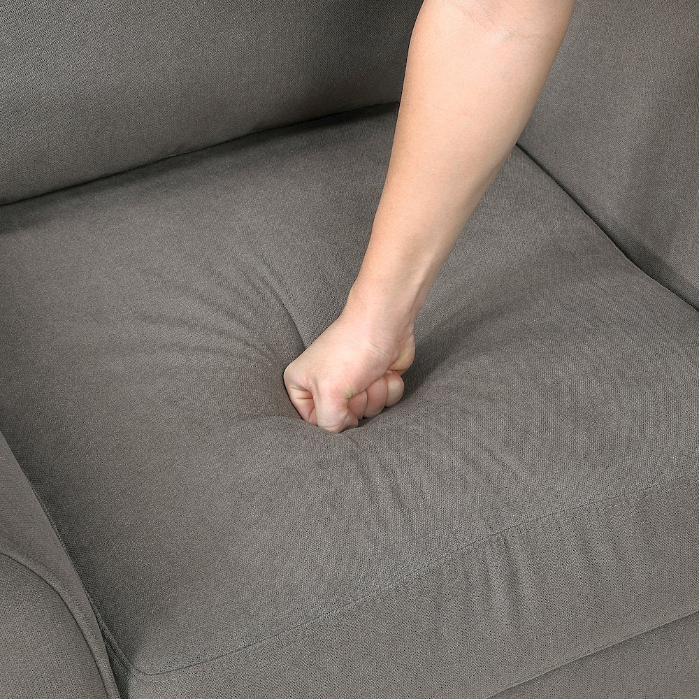 Aliana Textured Sofa in Chocolate