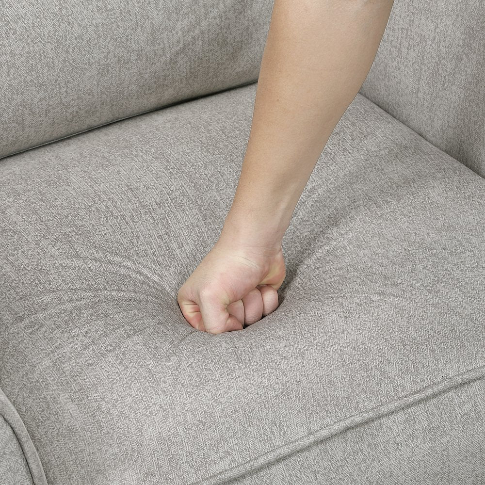 Tellot Microfiber Sofa in Tan
