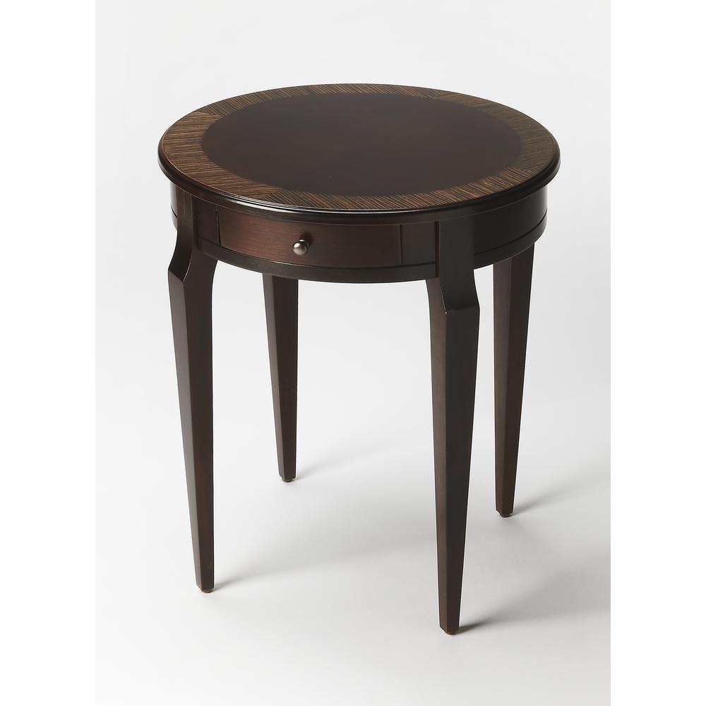 Archer 1 Drawer Side Table, Dark Brown