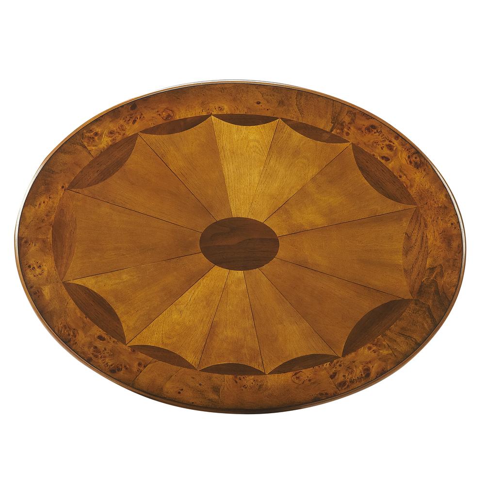 Jeanette Oval Side Table, Medium Brown