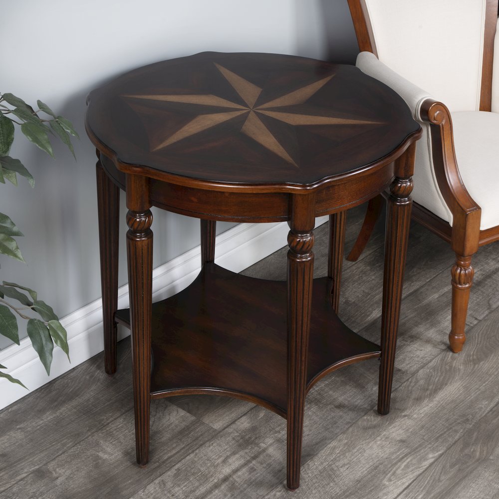 Bainbridge Side Table, Dark Brown