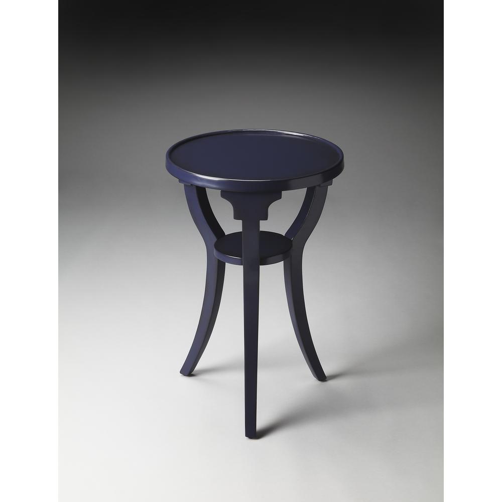 Dalton Round 15.75"W Side Table, Blue
