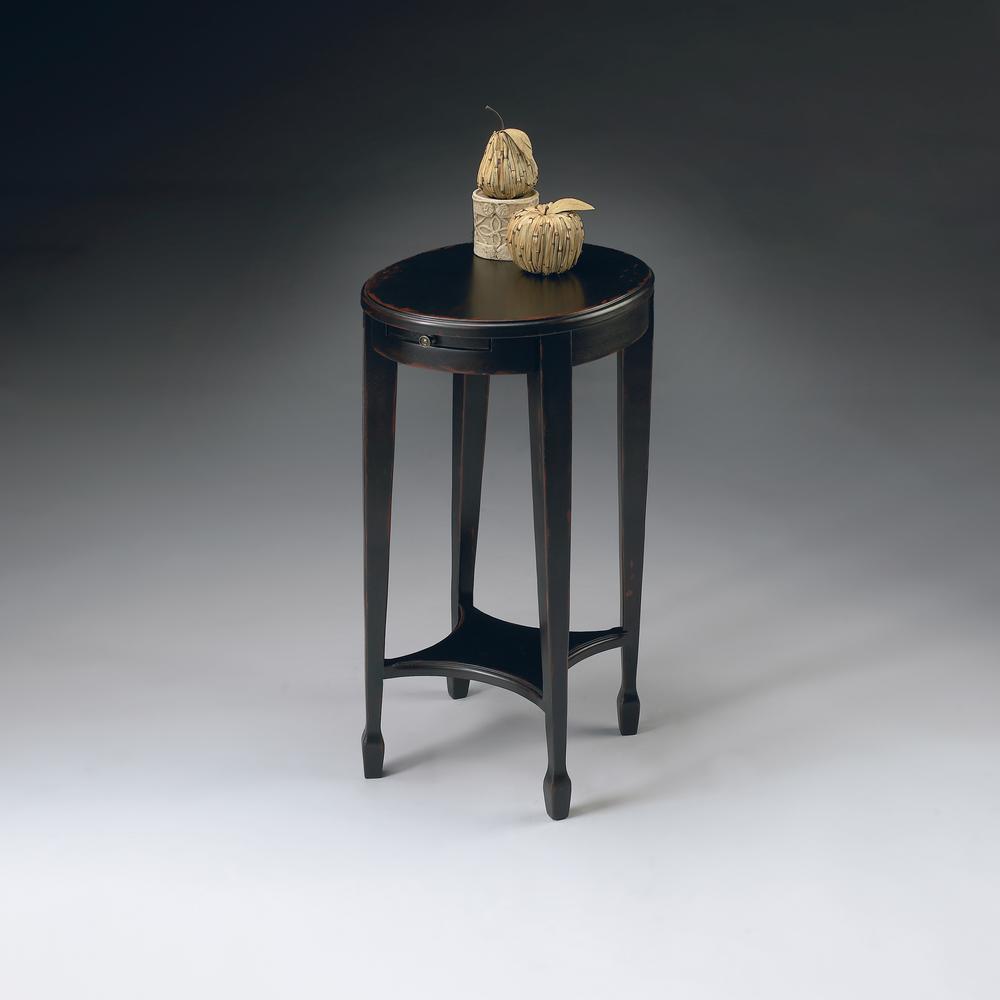 Arielle Plum Side Table, Black