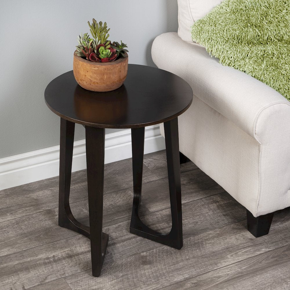Devin Side Table, Dark Brown