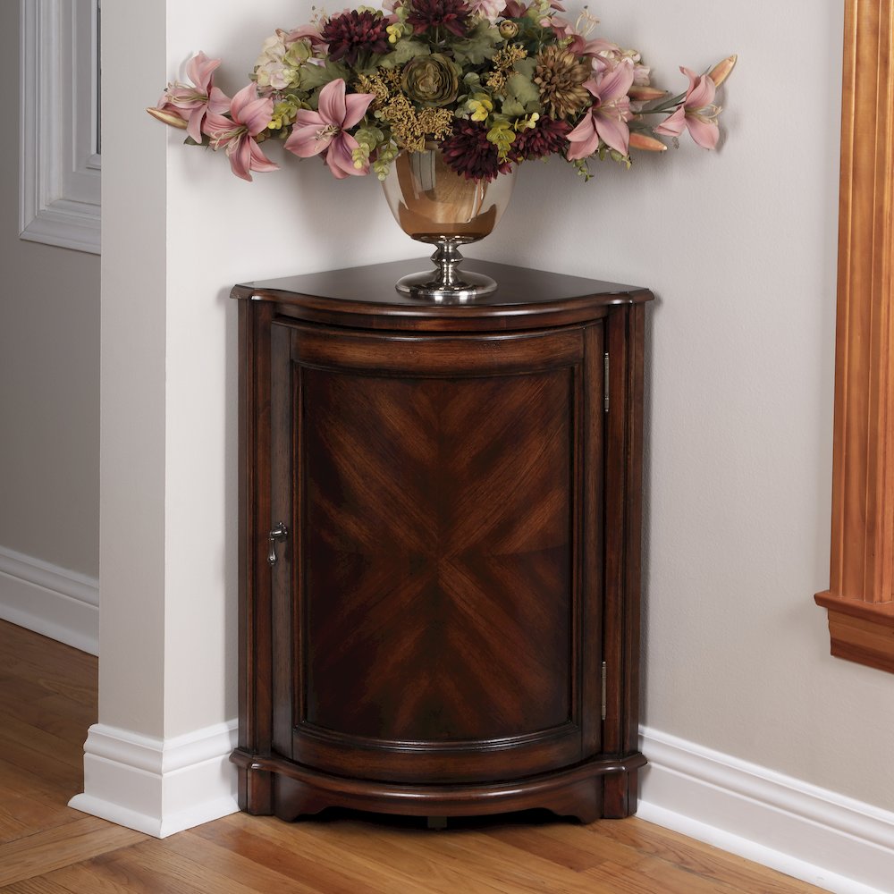 Durham Corner Cabinet, Dark Brown