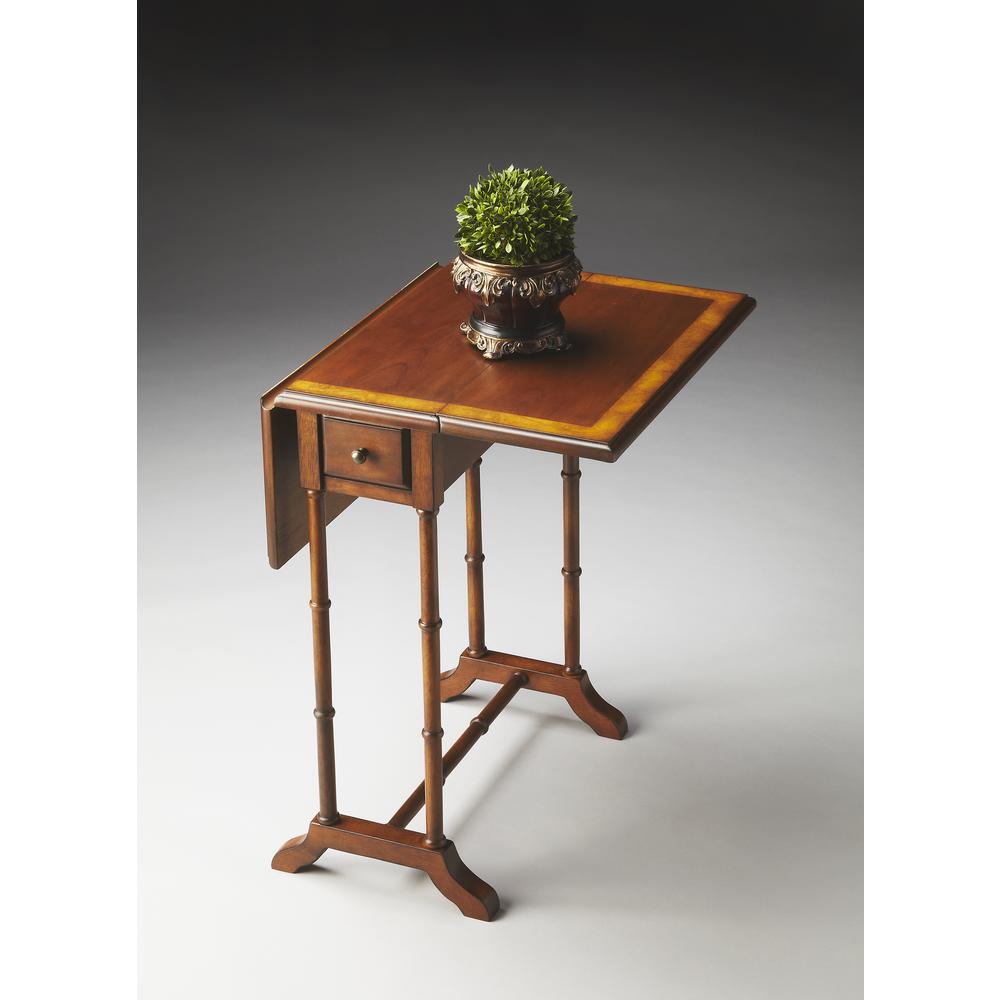 Darrow Drop-Leaf Side Table, Medium Brown