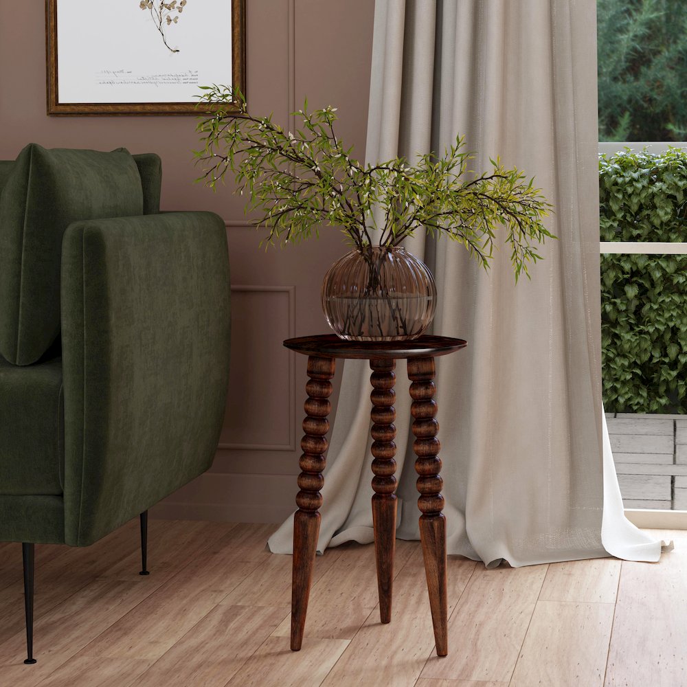 Fluornoy Wood Side Table, Medium Brown