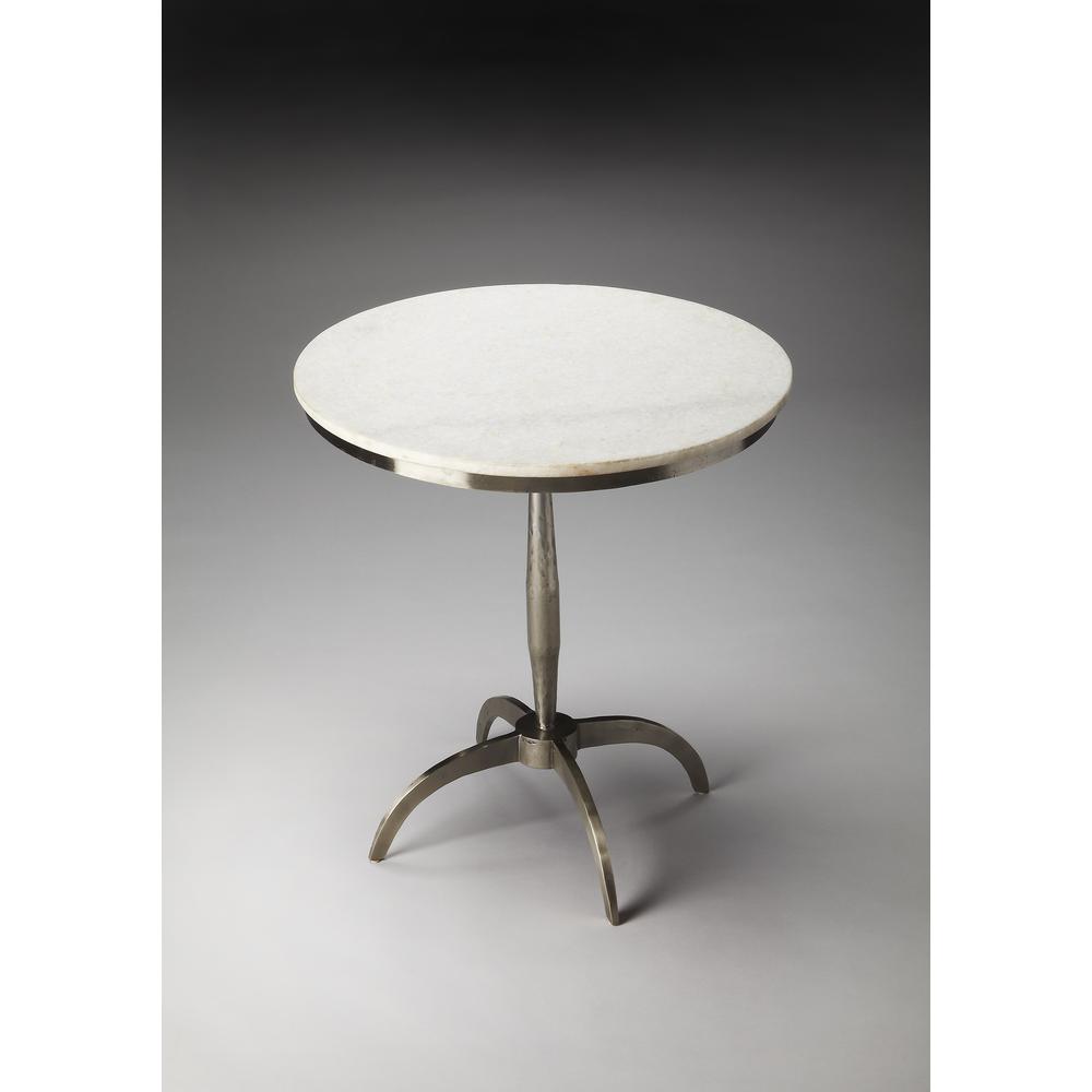Palmilla Marble & Metal Side Table, Multi-Color