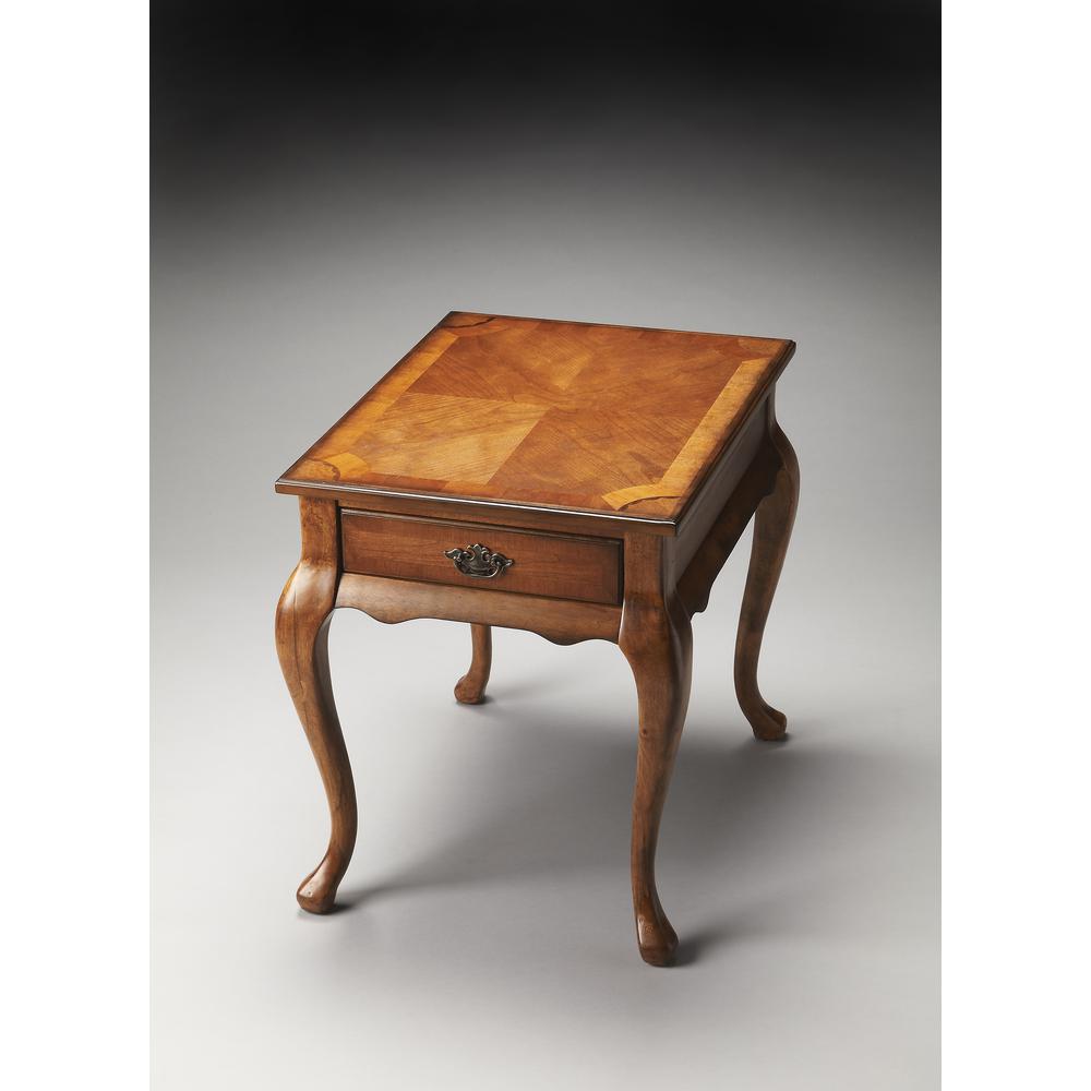 Grace End Table, Medium Brown