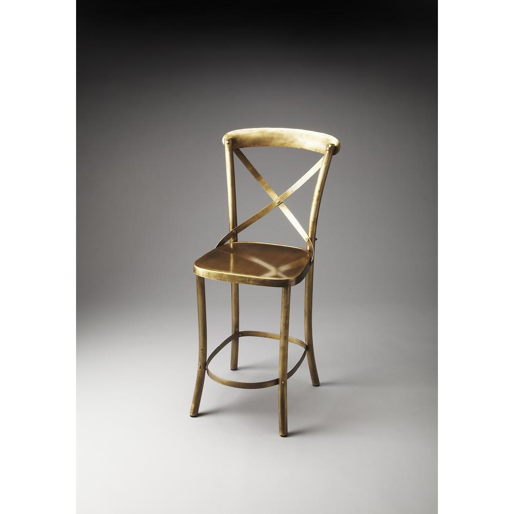Bennington Antique 24" Counter Stool, Gold