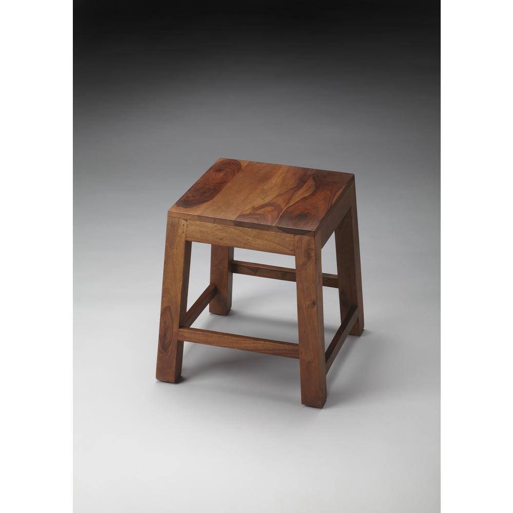 Hewett Solid Wood 16.5"W Stool, Light Brown