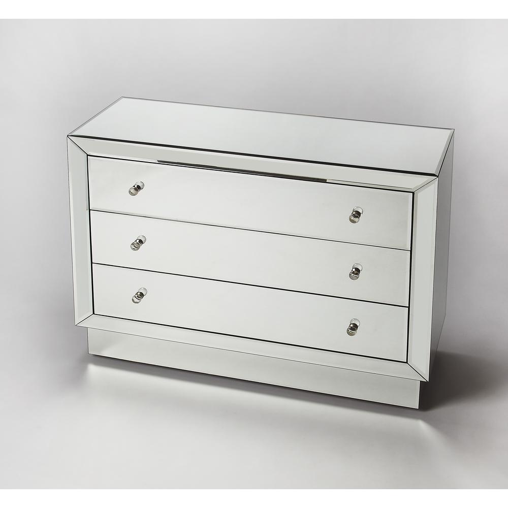 Emma Mirrored Chest, Clear