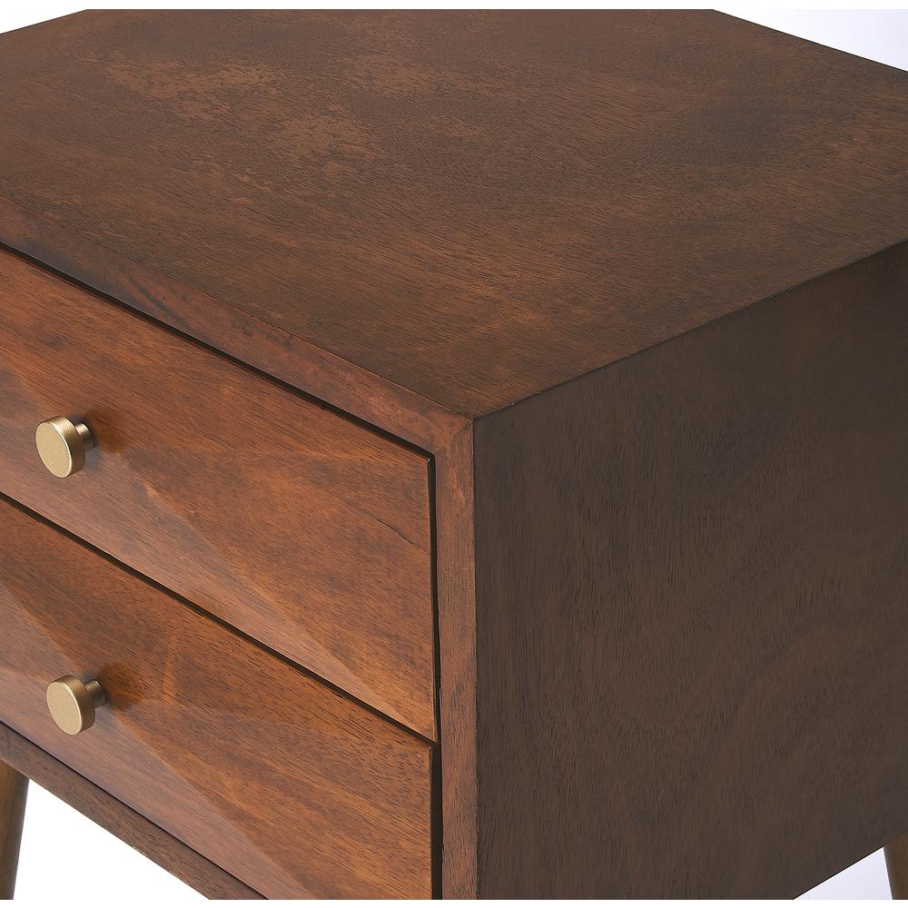 Zelda Nightstand, Medium Brown