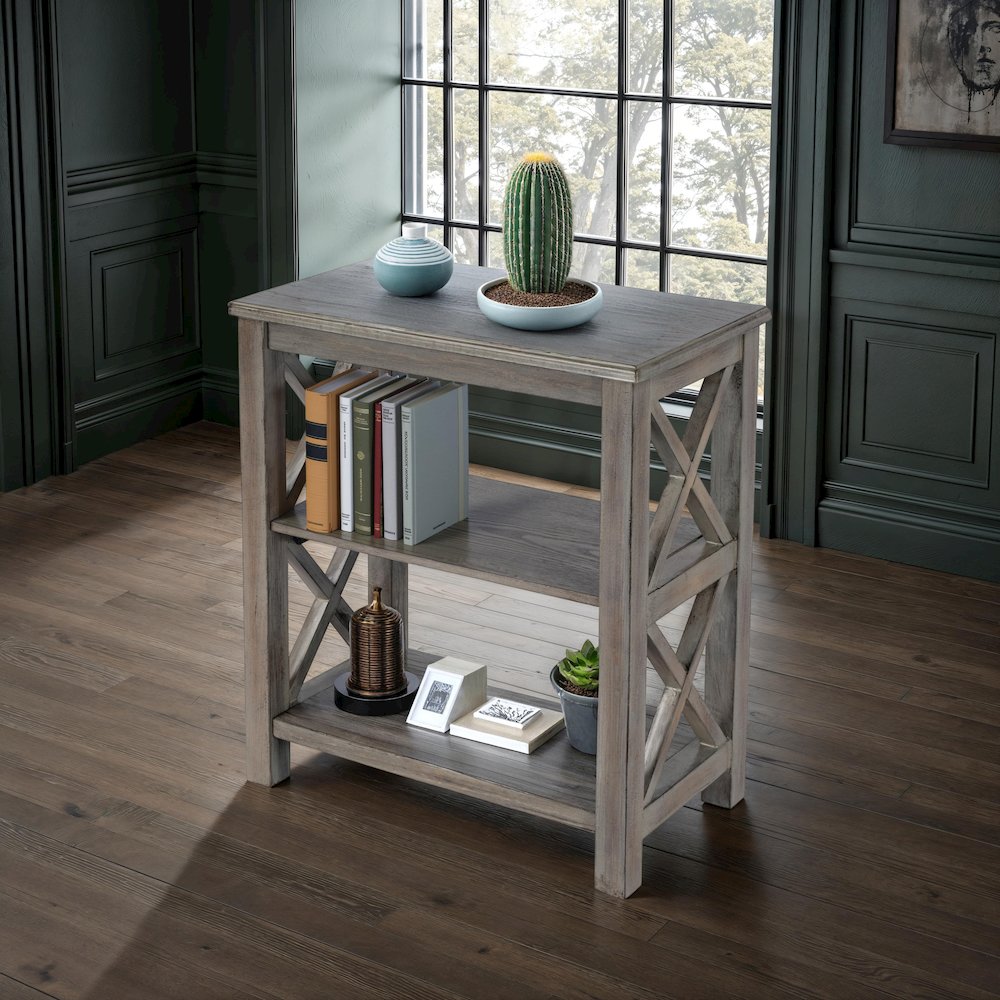 Vance 2 Shelf 22"W Bookcase, Light Brown