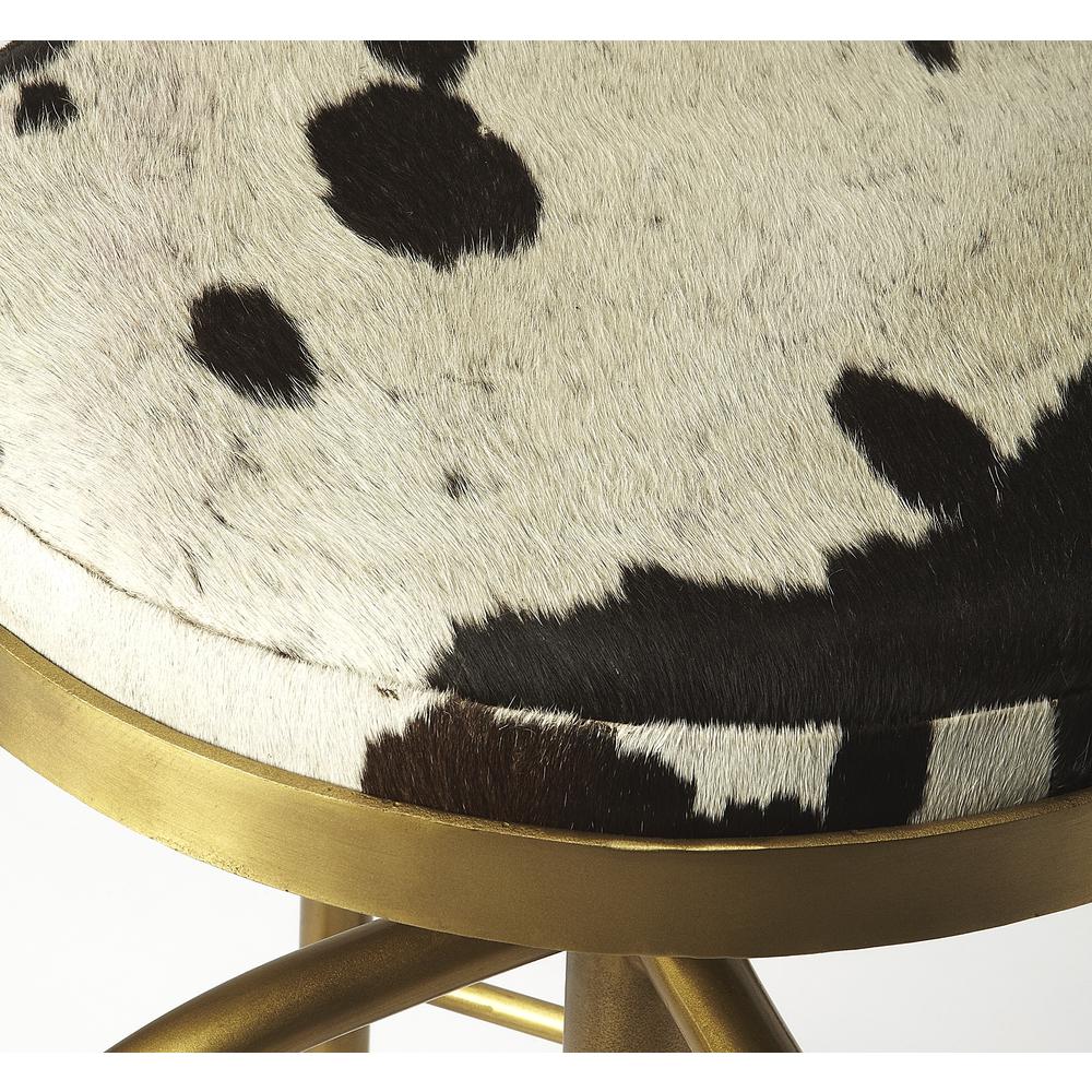 Grogan Hair-On-Hide 26" Counter stool, Multi-Color