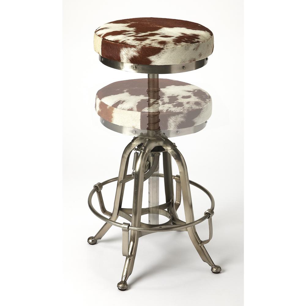 Donovan Hair-On-Hide 22" Bar Stool, Multi-Color