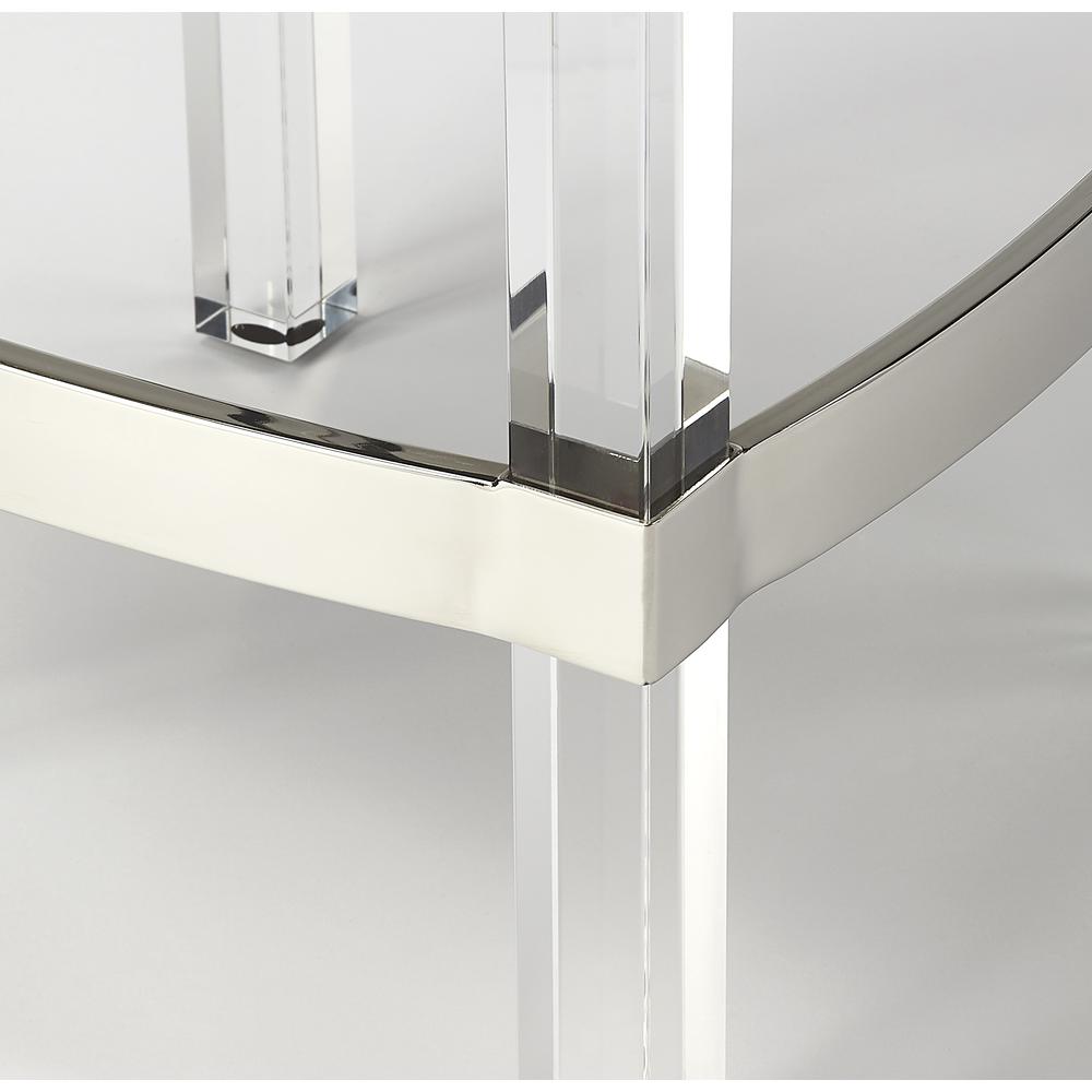Jordan Acrylic & Leather 24" Counter Stool, White