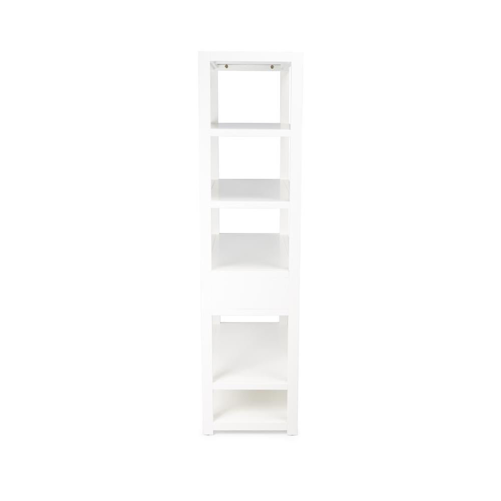 Lark 5 Tier 39"W Etagere Bookcase, White