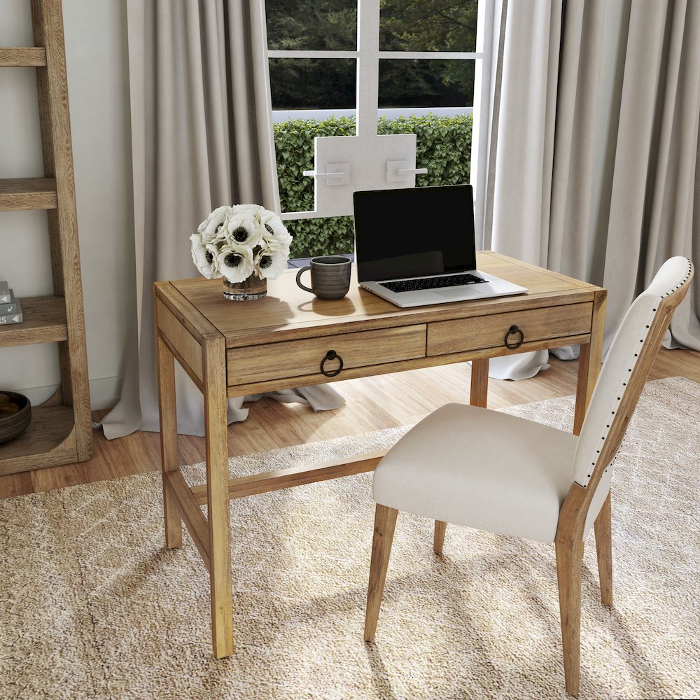 Lark Natural Wood Desk, Light Brown
