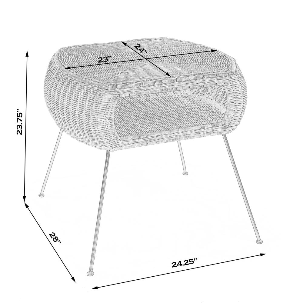 Coralitta Rattan End Table, Light Brown