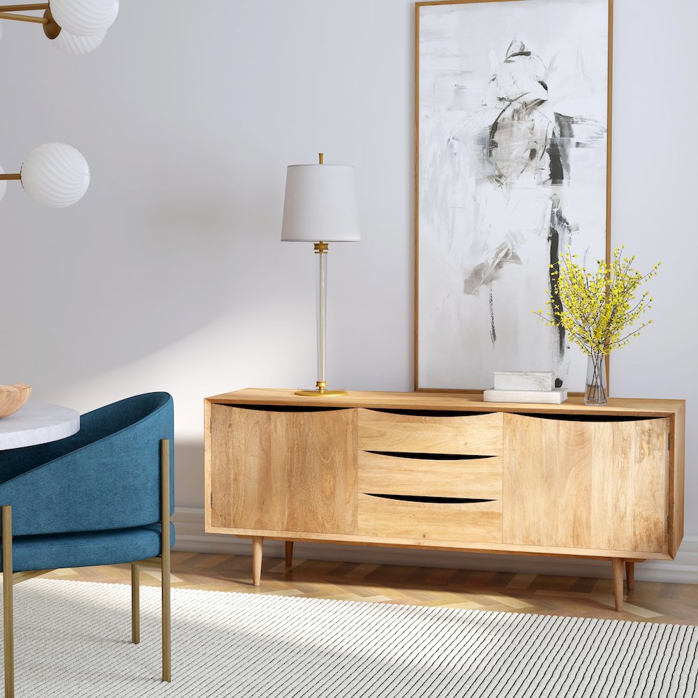 Leonidin Natural Wood 67" Sideboard, Light Brown