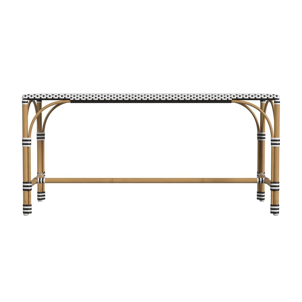 Tobias 40 in. W Outdoor Rectangular Rattan Dining Bench