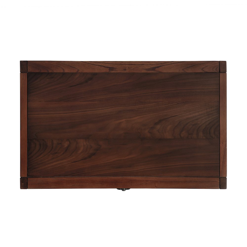 Lark 28 in. W Rectangular Wood 2 Drawer Nightstand, Medium Brown