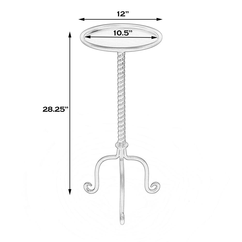 Alma Metal Pedestal Side Table, Bronze