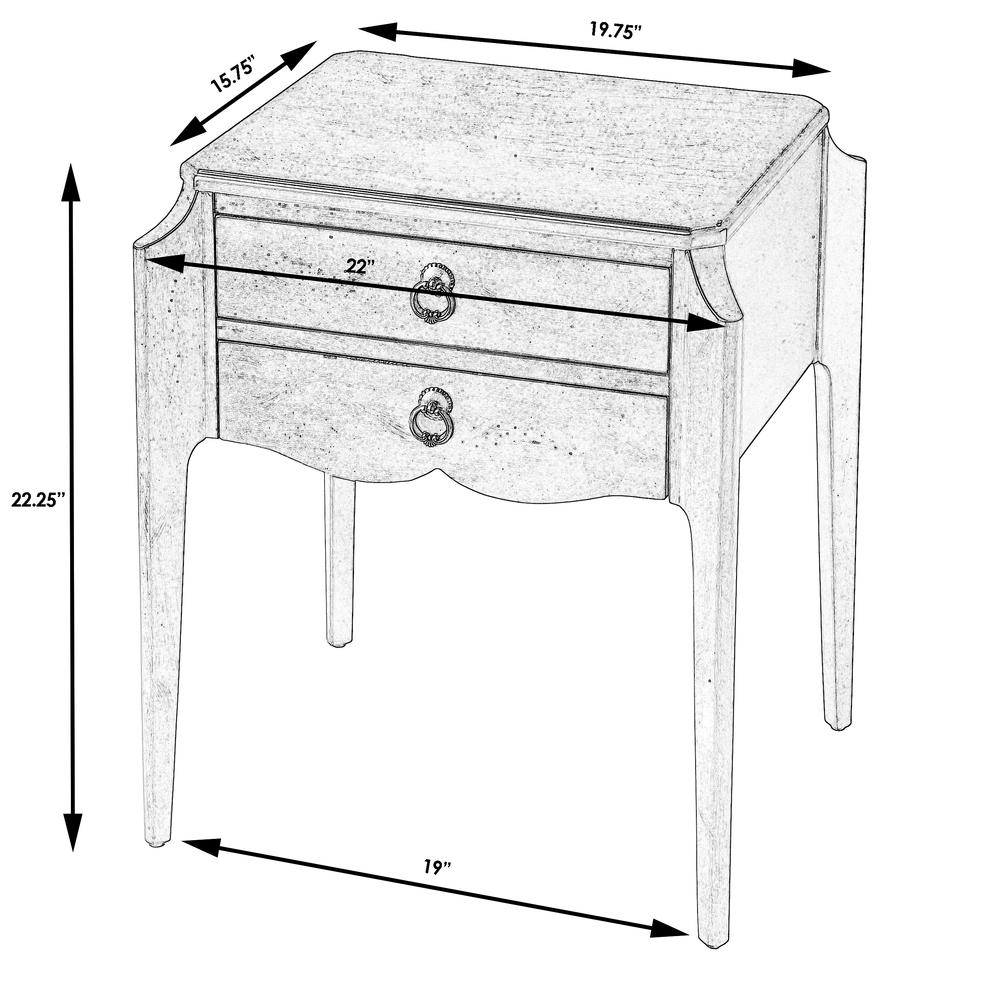 Wilshire End Table, Dark Brown